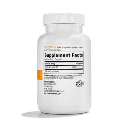365 by Whole Foods Market, L-Lysine 500mg, 100 Count