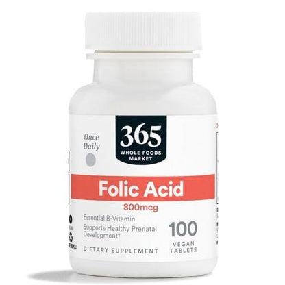 365 by Whole Foods Market, Folic Acid 800 MCG, 100 CT
