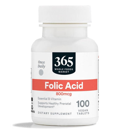 365 by Whole Foods Market, Folic Acid 800 MCG, 100 CT