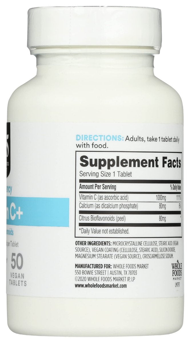 365 by Whole Foods Market, Vitamin C Complex High Potency, 50 Tablets - görsel 14