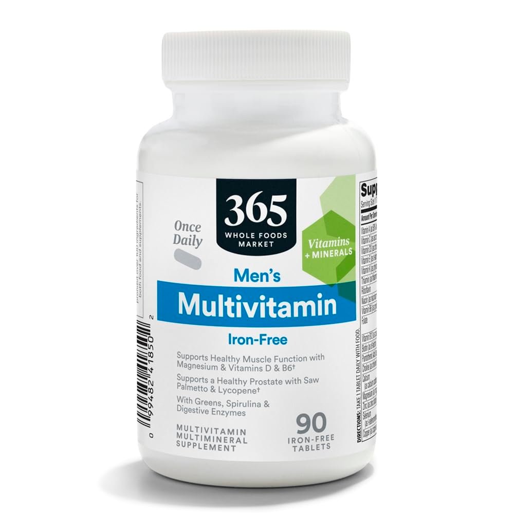 365 by Whole Foods Market, Men's One Daily Multivitamin Tablets, 90 CT - görsel 1