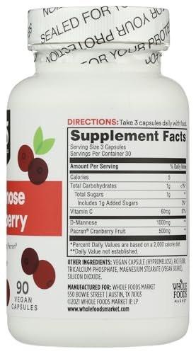 365 by Whole Foods Market, D-Mannose With Cranberry, 90 Count - görsel 2