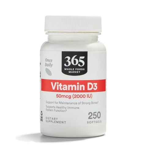 365 by Whole Foods Market, Vitamin D3 2000 IU, 250 ct - görsel 1