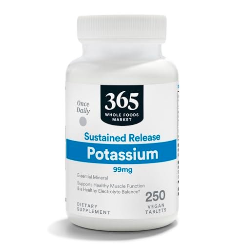 365 by Whole Foods Market, Sustained Release Potassium 99mg, Vegan, 250 Tablets - görsel 2
