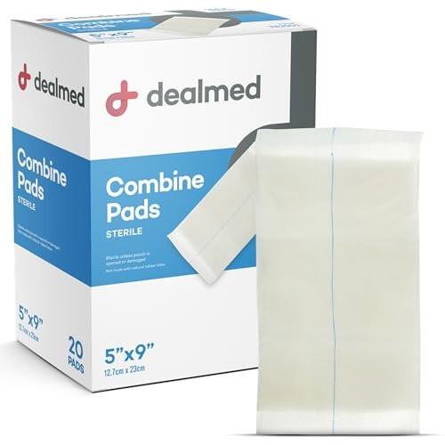 Dealmed Abdominal Combine Pads 5"x9" (40-Pack) Sterile Individually Wrapped, ABD Pads, Absorbent, Non Adherent for Wound Care, Drainage, First Aid, 20/Box (2 Pack) - görsel 5