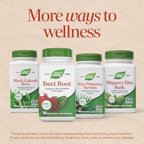 Nature's Way Beet Root Capsules, Supports Antioxidant Pathways*, 1000 mg Beet Root per 2-Capsule Serving, Helps Neutralize Free Radicals*, Vegan, 320 Capsules - görsel 13
