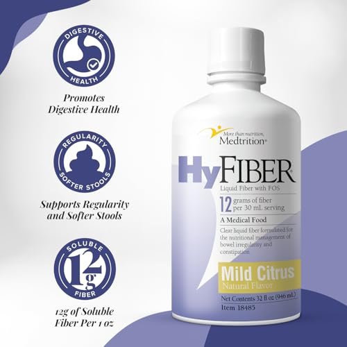 Medtrition HyFiber Daily Liquid Fiber for Regularity and Soft Stools, 12 Grams Soluble Fiber, 32 fl oz 1 Bottle - görsel 8