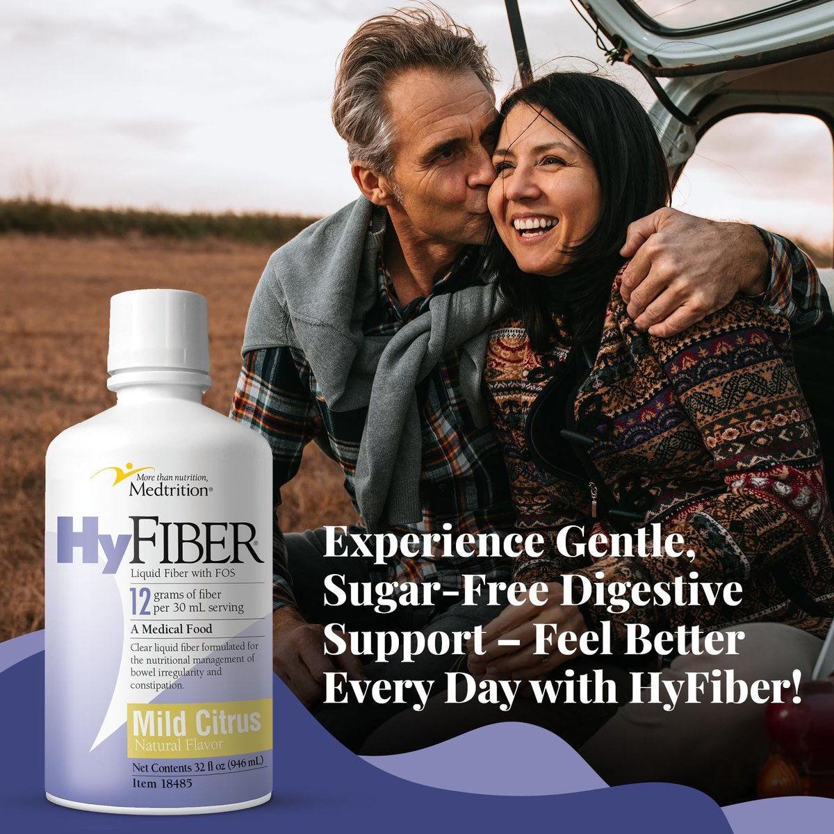 Medtrition HyFiber Daily Liquid Fiber for Regularity and Soft Stools, 12 Grams Soluble Fiber, 32 fl oz 1 Bottle - görsel 13