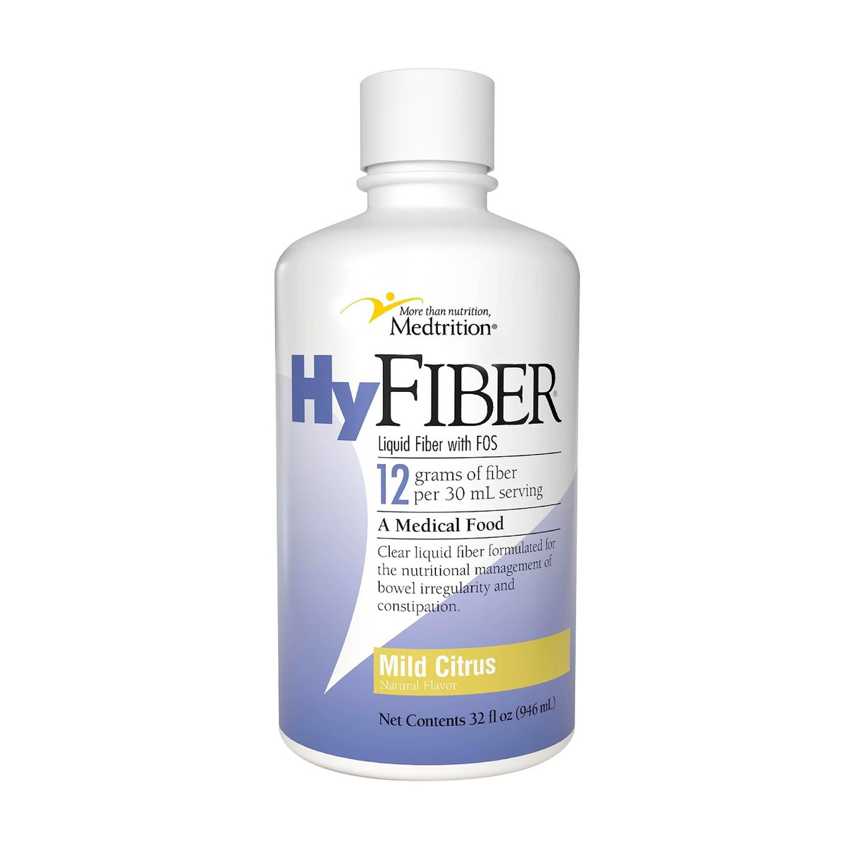 Medtrition HyFiber Daily Liquid Fiber for Regularity and Soft Stools, 12 Grams Soluble Fiber, 32 fl oz 1 Bottle - görsel 1
