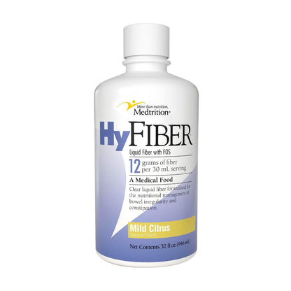 Medtrition HyFiber Daily Liquid Fiber for Regularity and Soft Stools, 12 Grams Soluble Fiber, 32 fl oz 1 Bottle