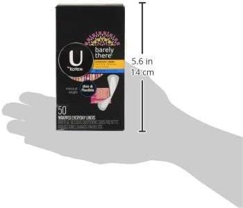 U by Kotex Barely There Thin Lines - 50 Count, Pack of 3