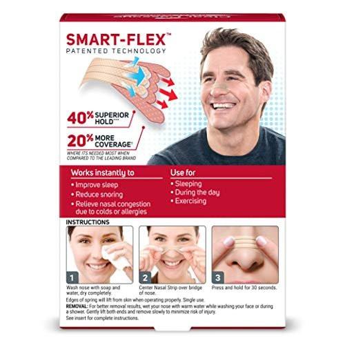 Clear Passage Nasal Strips, Clear Extra Strength, 50 Count | Works Instantly to Improve Sleep, Reduce Snoring, & Relieve Nasal Congestion Due to Colds & Allergies - görsel 10