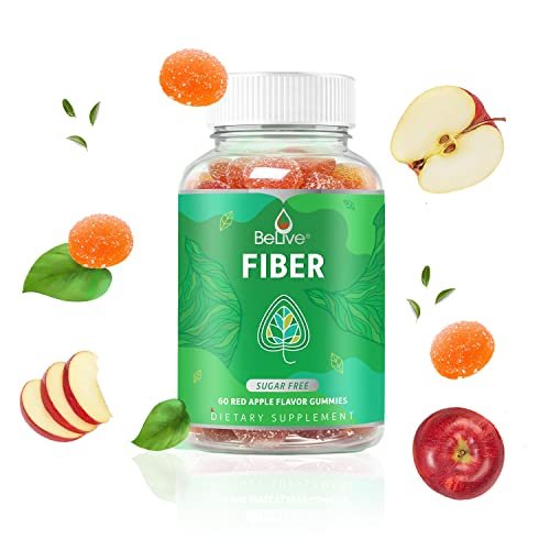 BeLive Fiber Gummies - Sugar Free Prebiotic Digestive Health and Regularity Supplement - Chicory Root & Inulin - for Adults and Kids - Apple Flavor - 60 Count - görsel 9