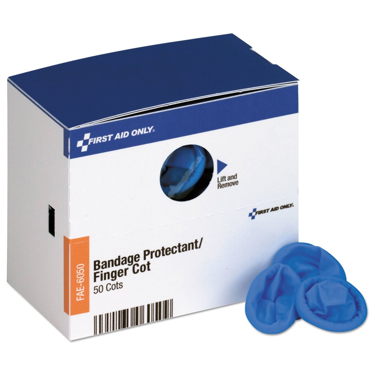 First Aid Only FAE-6150 SmartCompliance Finger Cots, 50 Count – Nitrile Rubber, Multi-Color, 1-Pack - görsel 2