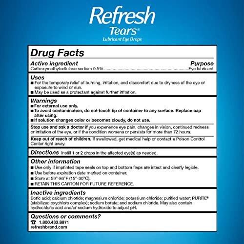 Refresh Tears Lubricant Eye Drops 4x15 ml, 1x5 ml – Soothing Relief for Dry Eyes - görsel 4