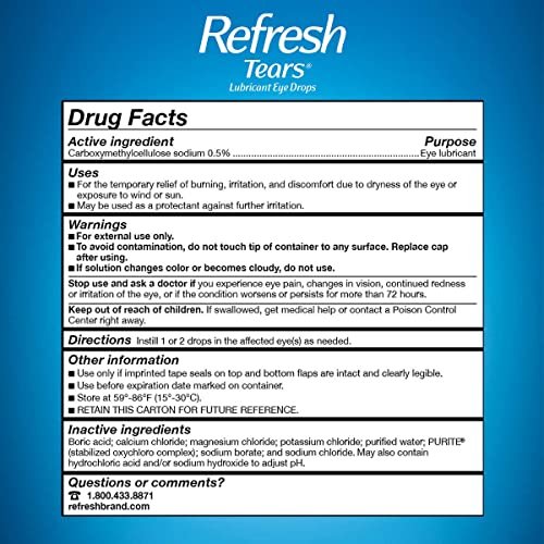 Refresh Tears Lubricant Eye Drops 4x15 ml, 1x5 ml – Soothing Relief for Dry Eyes - görsel 14