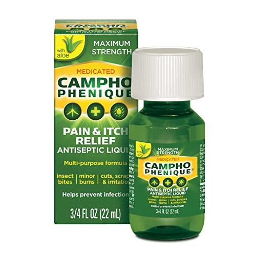 Campho Phenique Maximum Strength Antiseptic Liquid, Pain Relief and Anti-Itch Treatment, Provides Instant Relief From Bug Bites, Minor Cuts and Skin Irritations, 0.75 Oz - görsel 8