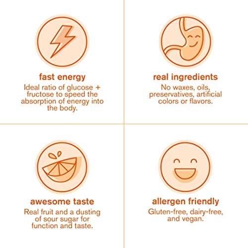 Skratch Labs Energy Chews | Gummies for Running, Cycling & Endurance Quick Carbs for Athletes, Easy to Digest, Real Fruit | Gel Alternative for Long Runs & Rides | Orange 10 Pack | Gluten Free, Vegan - görsel 9