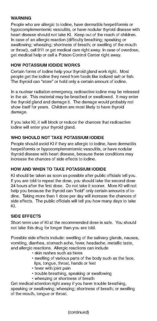 IOSAT Potassium Iodide 14 Tablets - Emergency Radiation Protection