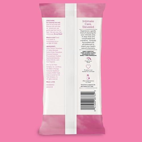 Summer's Eve Simply Sensitive Feminine Wipes, Gentle pH-Balanced Micellar Water Based Formula Helps Control Vaginal Odor, Resealable Pack, 32 Wipes, Pack of 4 - görsel 13