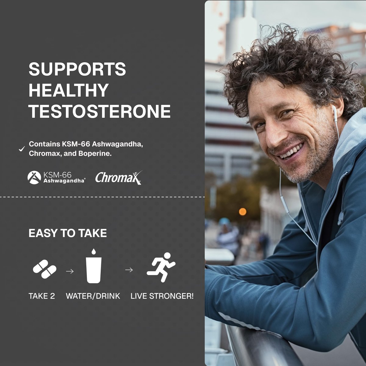 Weider Prime Testosterone Support Supplement for Men - Energy, Strength, Focus, Stress, Lean Muscle - 60 Capsules - görsel 9