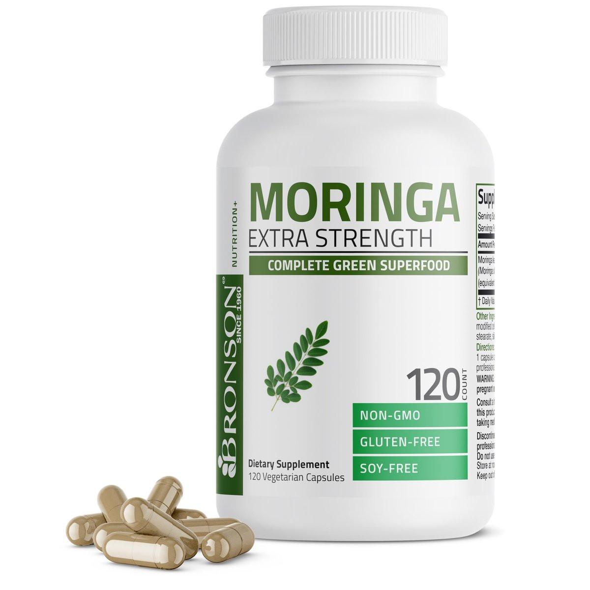 Bronson Moringa Extra Strength Capsules Moringa Oleifera Powder, 120 Count - görsel 7