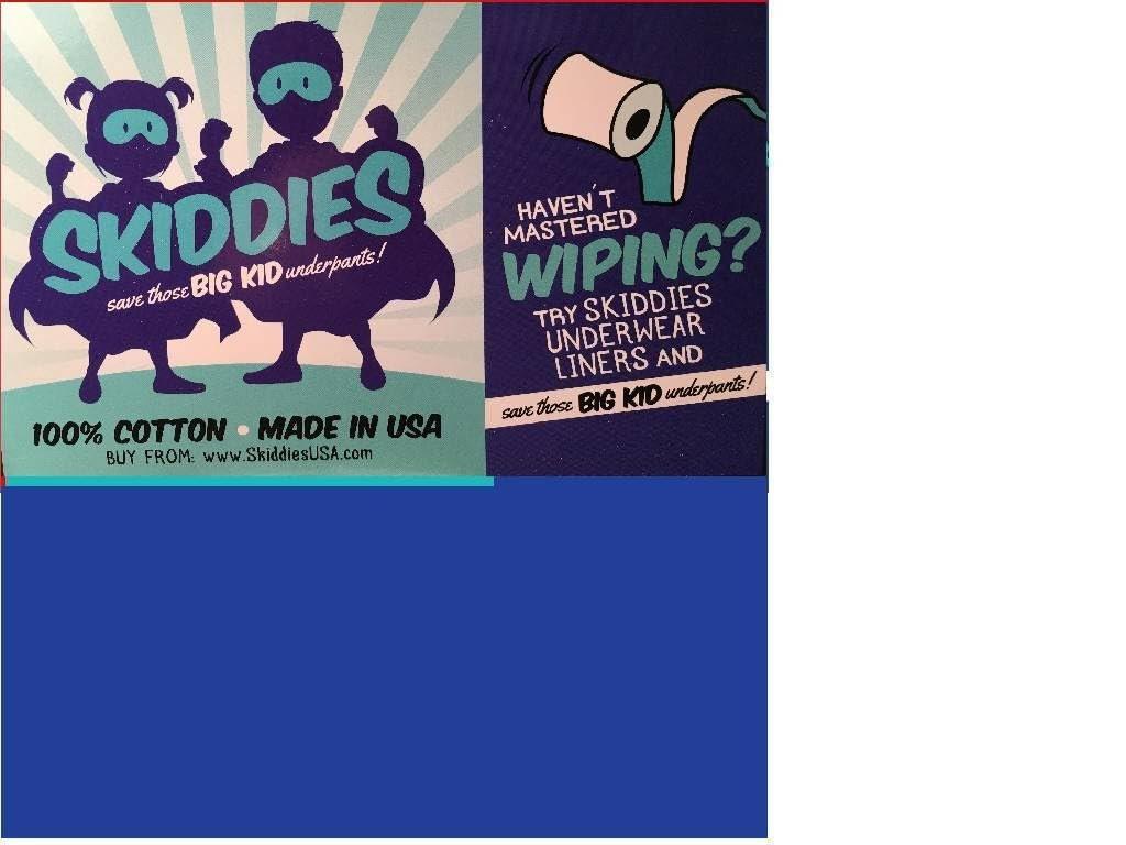 SKIDDIES Underwear Liners (40 Pack) - Disposable Protective Liners for Incontinence, White, Cotton - görsel 1