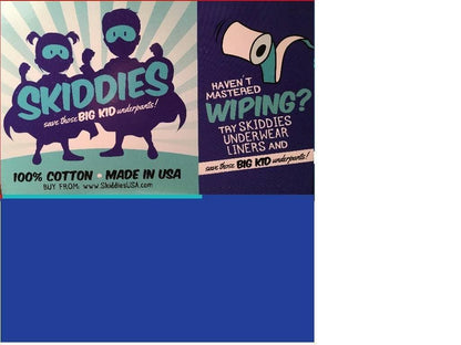 SKIDDIES Underwear Liners (40 Pack) - Disposable Protective Liners for Incontinence, White, Cotton