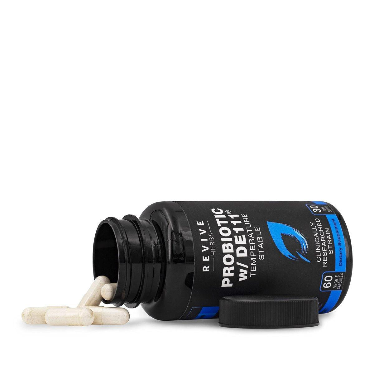 Advanced Probiotic with DE111 Strain (Bacillus subtilis). Spore Forming Probiotic. No Refrigeration Needed. 11.5 Billion Organisms. Probiotics for Women and Men. 60 Vegetable Capsules. - görsel 1