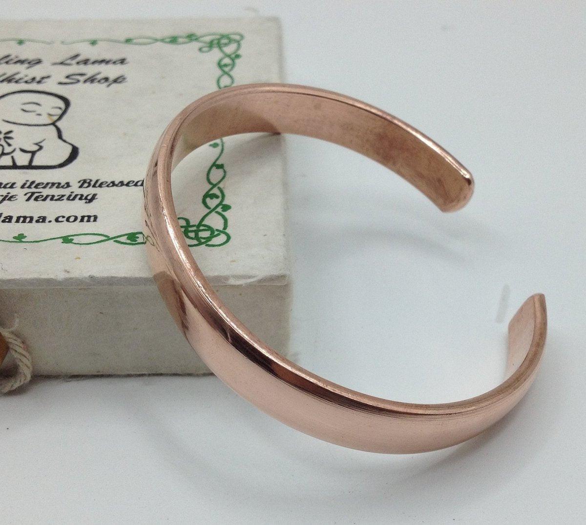 Healing Lama™ Hand Forged 100% Copper Bracelet. Unisex, Made with Solid and High Gauge Pure Copper. - görsel 11