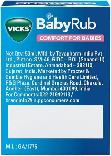Vicks BabyRub Soothing Vapour Ointment for Babies (50 ml - 1.7 oz) + Free V4l Paper Napkin 125 Sheets - görsel 9