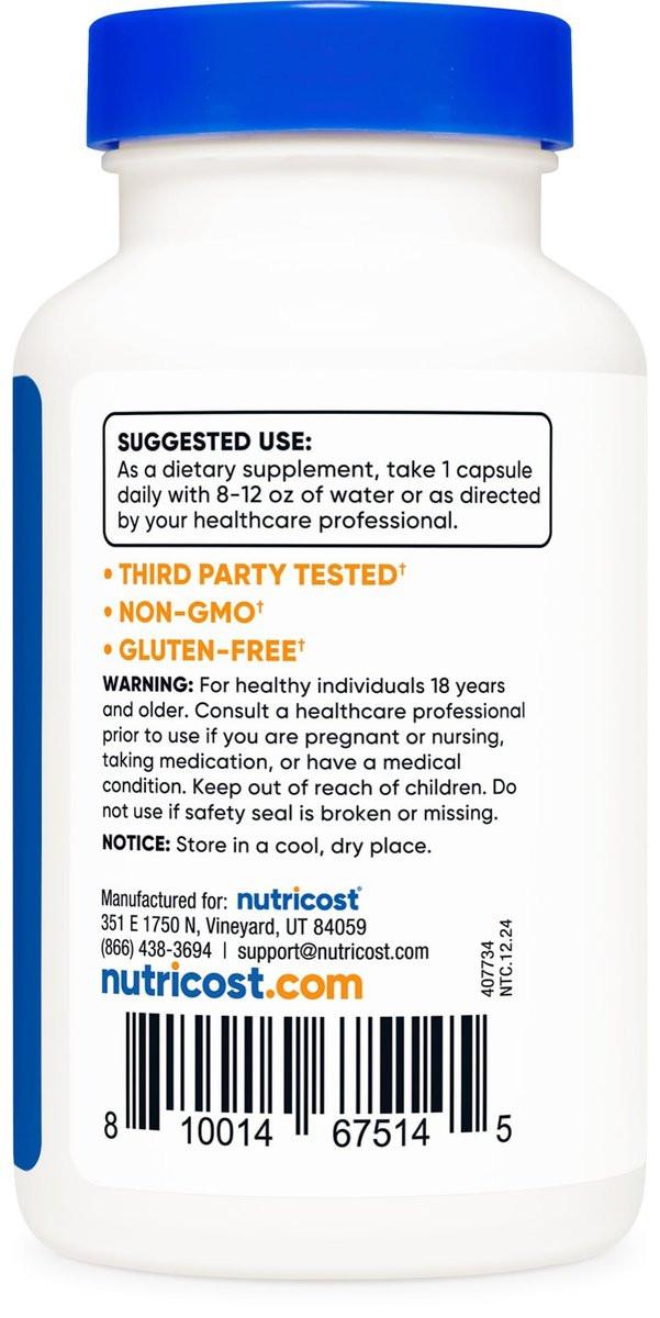 Nutricost 5-HTP 200mg, 120 Vegetarian Capsules (5-Hydroxytryptophan) - Non-GMO & Gluten Free - görsel 7
