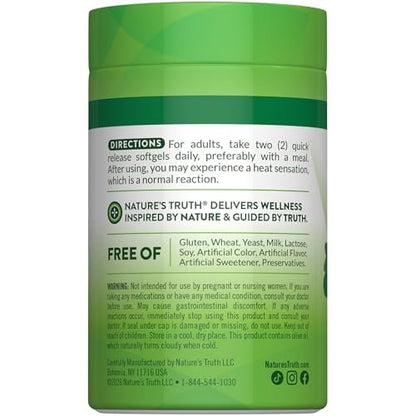 Nature's Truth Oregano Oil Softgels | 90 Pills | Contains Carvacrol | Non-GMO & Gluten Free Supplement
