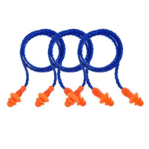 20 Pairs Corded Ear Plugs Reusable Silicone Earplugs with String Banded Ear Plug for Sleeping Noise Cancelling Noise Reduction Hearing Protection (Blue-Orange) - görsel 9