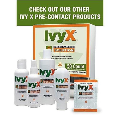 CoreTex Ivy X Pre-Contact Poison Ivy Wipes - Pack of 25 Single-Use Barrier Wipes to Help Prevent Itchy Rashes - Also Works on Poison Oak & Sumac Oils - Quick Dry & Chalk-Free Formula