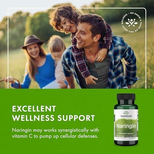 Swanson Naringin Citrus Bioflavonoid Antioxidant Supplement for Adults Seeking Enhanced Vitamin C Benefits - 500 mg (60 Capsules, 2 Pack) - görsel 2