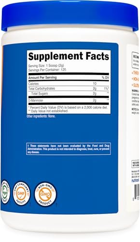 Nutricost D-Mannose Powder 250 Grams - Non-GMO and Gluten Free - görsel 2