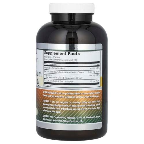 Amazing Formulas Calcium Magnesium Zinc + Vitamin D3 Supplement | 500 Tablets | Non-GMO | Gluten-Free | Made in USA - görsel 2