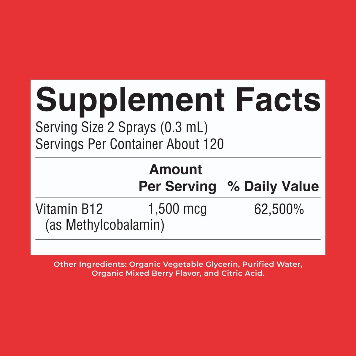 MARYRUTH'S Organic Methyl B12 Spray | 1,500 mcg B12 Per Serving | Methylcobalamin | Energy Metabolism | Cognitive Function | Neuro Health | Vegan | Gluten Free | Sugar Free | 1 Fl Oz - görsel 5