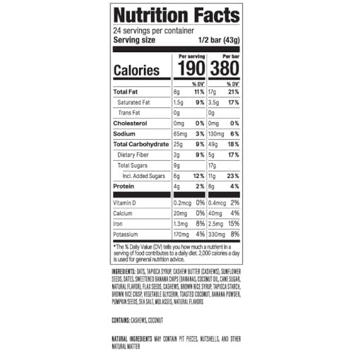 PROBAR - MEAL Bar, Banana Nut Bread, Non-GMO, Gluten-Free, Healthy, Plant-Based, Whole-Food Ingredients, Natural Energy (12 Count) - görsel 6