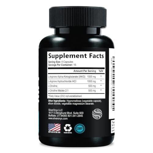 Extra Strength Nitric Oxide Booster - 3X Strength L-Arginine AKG & Citrulline Malate - Men & Women Premium Pre Workout Nitric Booster - Natural Energy & Muscle Support, Bottled in USA - 120 Capsules - görsel 14