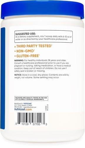 Nutricost L-Tyrosine Powder 250 Grams - Pure L-Tyrosine Powder 1000mg Per Serving - görsel 8