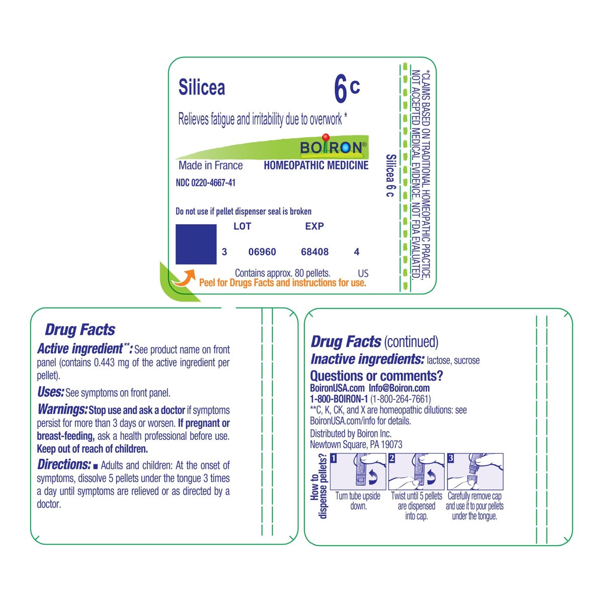 Boiron Silicea 6C Homeopathic Medicine for Fatigue - 80 Pellets - görsel 17