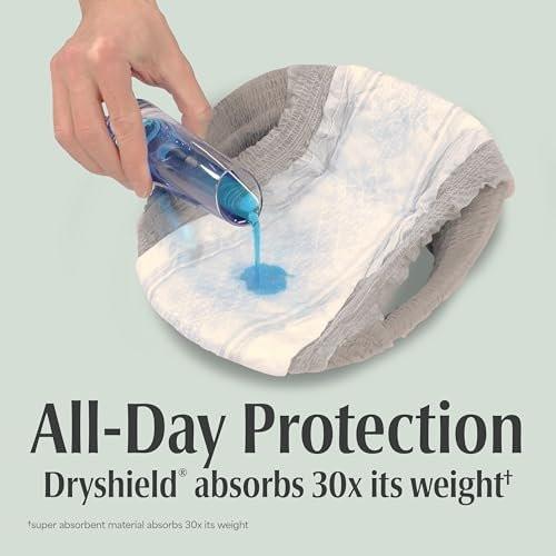 Depend Fresh Protection Adult Diapers, Incontinence Underwear for Men, Disposable, Maximum, Extra-Large, Grey, 15 Count - görsel 5