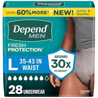 Depend Fresh Protection Adult Diapers, – Maximum Absorbency: Designed for heavy incontinence, these diapers – Image 1