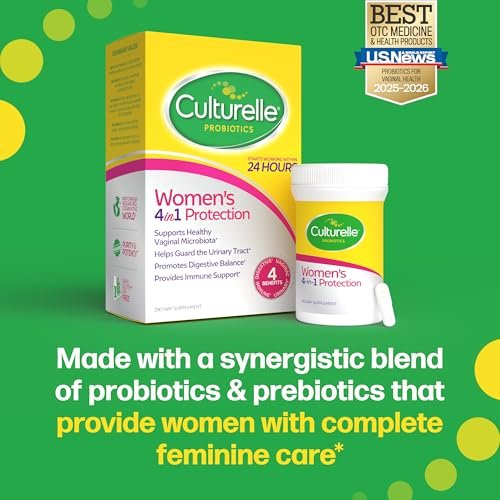 Culturelle Probiotics for Women with Prebiotics - 4-in-1 for Vaginal, Digestive, Urinary & Immune Health - pH Balance, Bloating & Gas Relief - Daily Vegetarian Capsules, Non-GMO - 30 Count - görsel 2