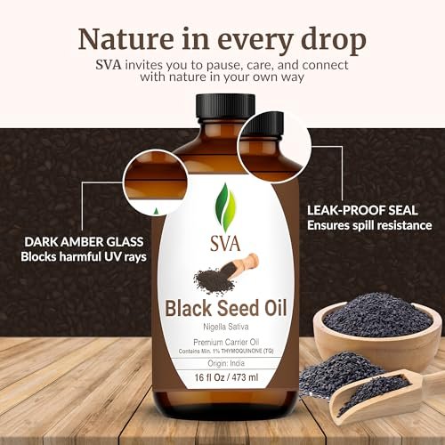 SVA Black Seed Oil - 16 Fl Oz – 100% Natural – 100% Natural & Cold Pressed: Our oil is extracted without heat or – Image 11