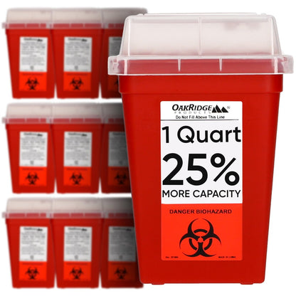 Oakridge Products Sharps Container for Home – Volume: 1 Quart (approx. 0.95 liters) – Image 1
