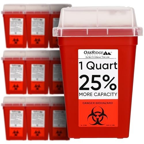 Oakridge Products Sharps Container for Home – Dimensions: 4.0 x 4.0 x 6.25 inches – Image 2
