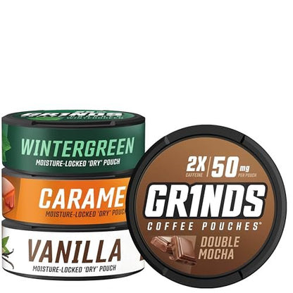 Grinds Coffee Pouches | Top 4 Flavors | – Discreet and Portable: Slim, lightweight pouches fit easily in your – Image 3